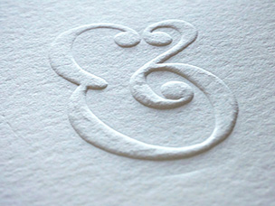 printing embossed ampersand